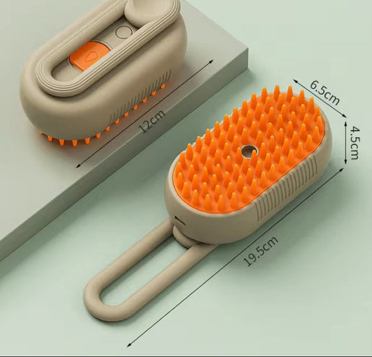 New Pet Spray Comb for Cats and Dogs Pet Electric Spray Hair Removal Comb One Key Spray Anti-Flying Massage Brush, Clean Massage